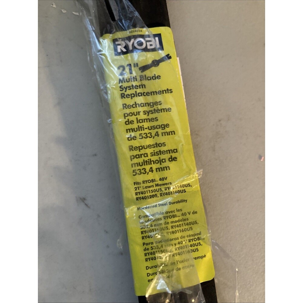 Blade set for Ryobi 21" RY401150US/RY401200 walk behind push mower repl AC04024